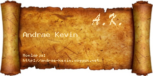Andrae Kevin névjegykártya